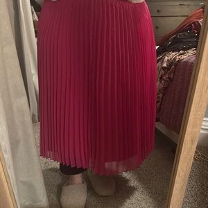 Lane Bryant Vibrant Pink Midi Skirt